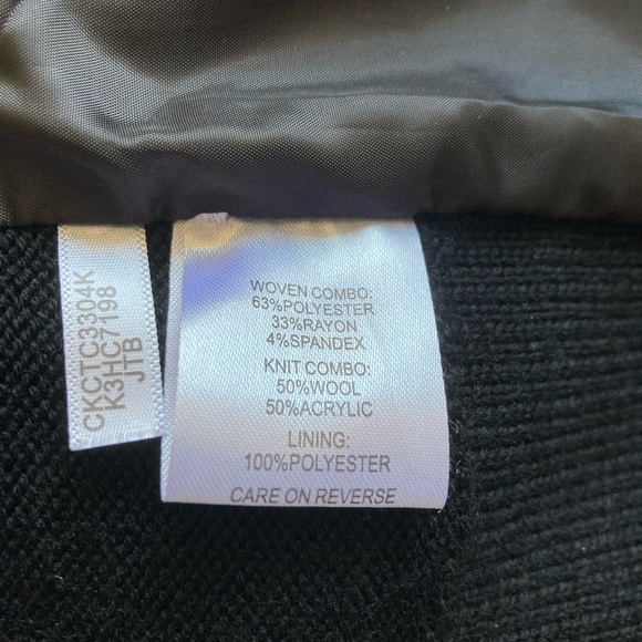 Calvin Klein black jacket open front evening wear jacket light coat jacket - Picture 13 of 15